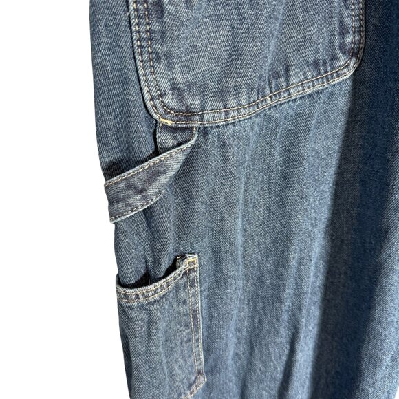 Berne Blue Workwear Overalls Carpenters Loop Straight Leg 100% Cotton 38 - Picture 4 of 10